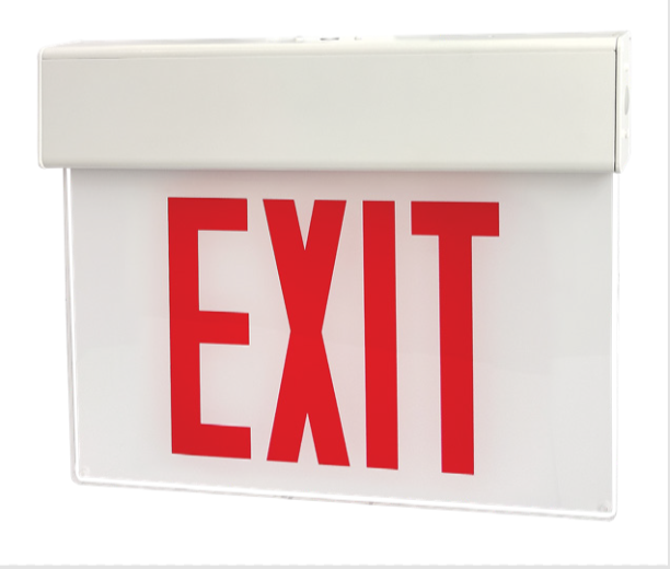 Westgate CHI-XTU-EL1RCA-EM Chicago Single-Face Surface Or Recessed Mount Edge-Lit Exit Sign