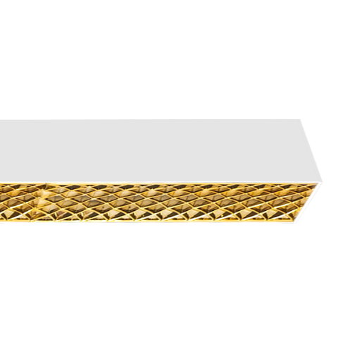 Westgate SCX-8FT-80W-MCT4-D-DIAM-GD 8Ft 80W LED Architectural Linear Diamond Louver - Finish: Gold