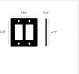 Buster + Punch NPL-023063 US 2 Gang Metal Wall Plate - Black