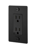 Buster + Punch NSC-02397 Polycarbonate  1G Duplex Outlet With Black finish