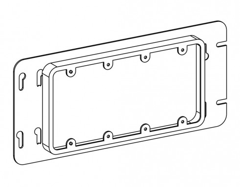 Orbit SR-4 Raised 3/4”, 4-Gang Switch Box Device Ring