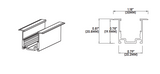 Core Lighting LNT65-RS39 39 inches Recessed Mounting Profile for IP67/IP68 3.4W Flexible Neon Series LED Strip