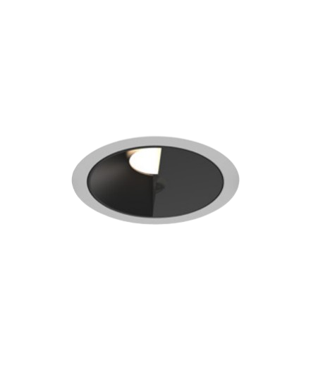 Eurofase OSC3RT01WL011035WCL 3-in 10W Oscar Round Wall Wash LED With Trim - 3500K - 120V-277V - Wide - Clear Lens - Black