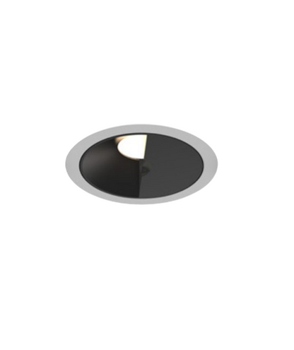 Eurofase OSC3RT01WL011035WCL 3-in 10W Oscar Round Wall Wash LED With Trim - 3500K - 120V-277V - Wide - Clear Lens - Black