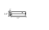 Core Lighting ULS11-WH-UNV 120-277V Switchable CCT Undercabinet LED Fixture - 6W - White - UNV