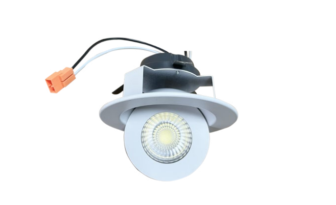 4" LED  Adjustable Gimbal Retrofit Downlight - White 360º Rotation and 90º Tilt