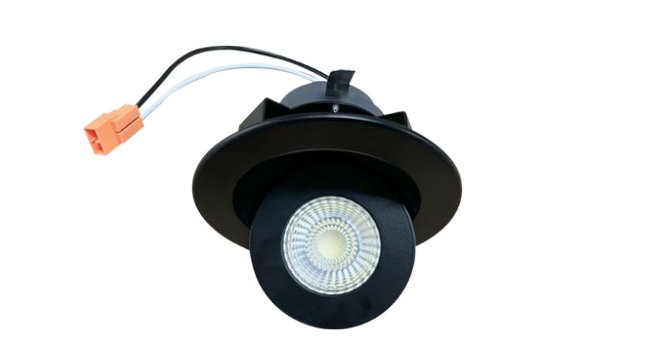4" LED 5CCT Adjustable/Rotatable Gimbal Retrofit Downlight - Black