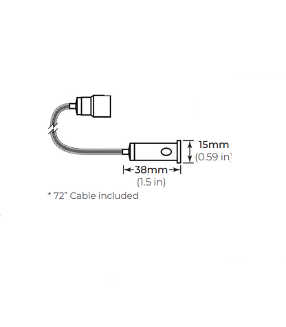 Core Lighting SLQ25-SCS-S Mounting Option - Suspension Cable Support For Flexible 360º Round Neon Series - Silver Finish