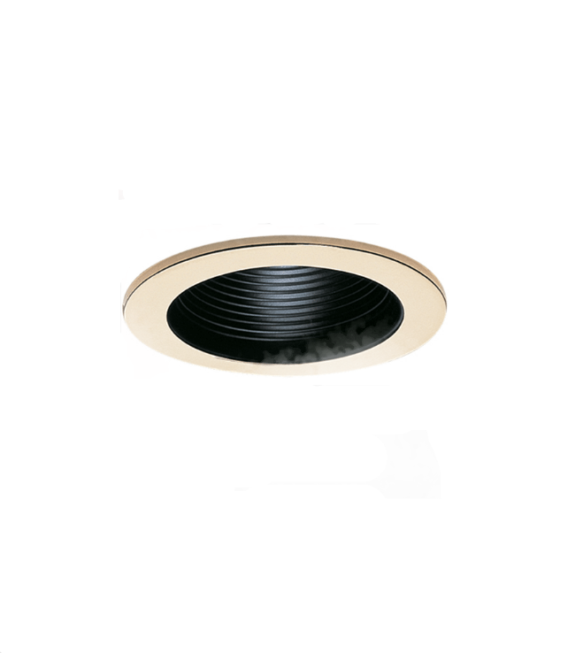 Elco Lighting EL993BG 4" Black Baffle Trim With Gold Ring