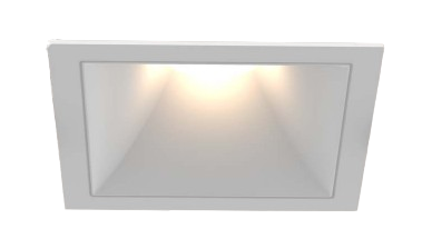 Eurofase Lighting OSC4ST02RF011535WCL 3-in 15W Oscar LED With Trim, Square, Downlight, Wide, 120V-277V, 3500K, WHT/BLK, Clear