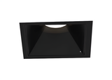 Eurofase OSC3ST01RF011530WCL 3-in 15W Oscar Square Recessed Fixed LED With Trim - 3000K - 120V-277V - (W) Wide 38° - (CL) Clear - Black