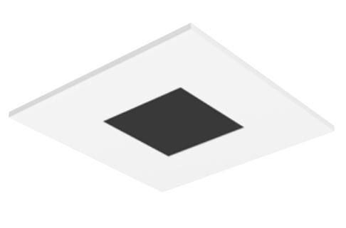 Visual Comfort Architectural EN3SFF-SW Entra 3" Square Trim – Shower(Solite Lens) – Flat Style – Flanged - 0.5"- 0.75" Ceiling Thickness - White Finish