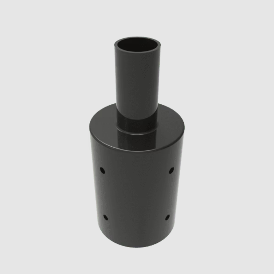 Eiko PA-4RT-BK Tenon Adapter for 4" Round Poles (Matte Black)