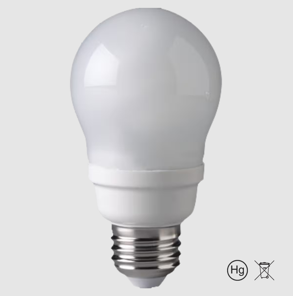 Eiko SP13A19/27K 13W/14W 120V A19 Shaped Spiral Medium Screw Base