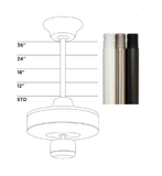 Westgate WF-DR-24-BK Ceiling Fan Extension Downrod 24 Inches - Black Finish