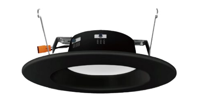6" LED Wattage Tuning & CCT Selectable LED Retrofit Downlight - Black