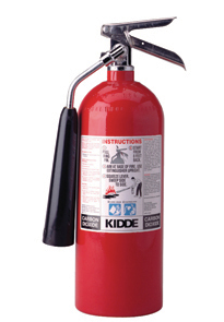 Kidde Pro 5 CDM-4 Carbon Dioxide Fire Extinguisher with Wall Hook, Rechargeable