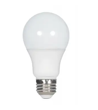 SATCO S28563 LED A19 Bulb, 60W Inc. Retrofit, E26 Base, Wattage 10W, Lumens 800 lm, Color Temperature 5000K - 4 Pack