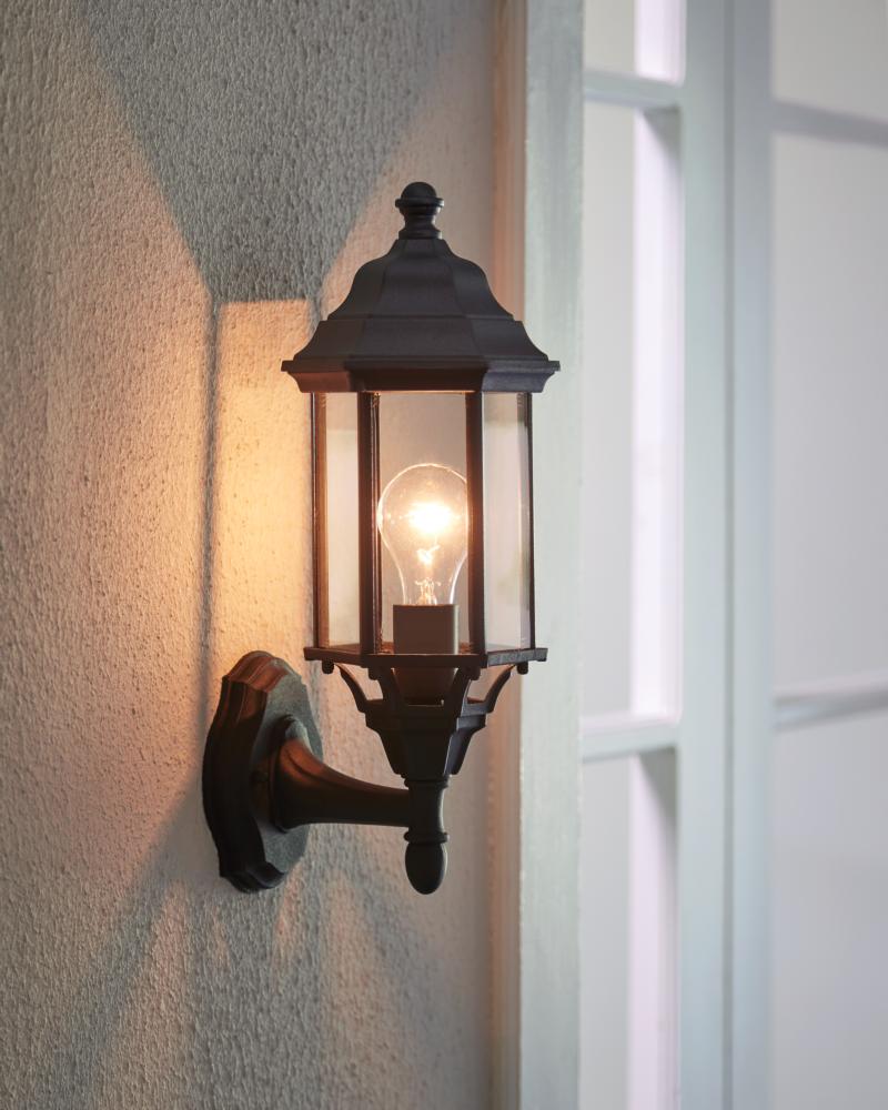 Generation Lighting Sevier outdoor lantern detail in textured black