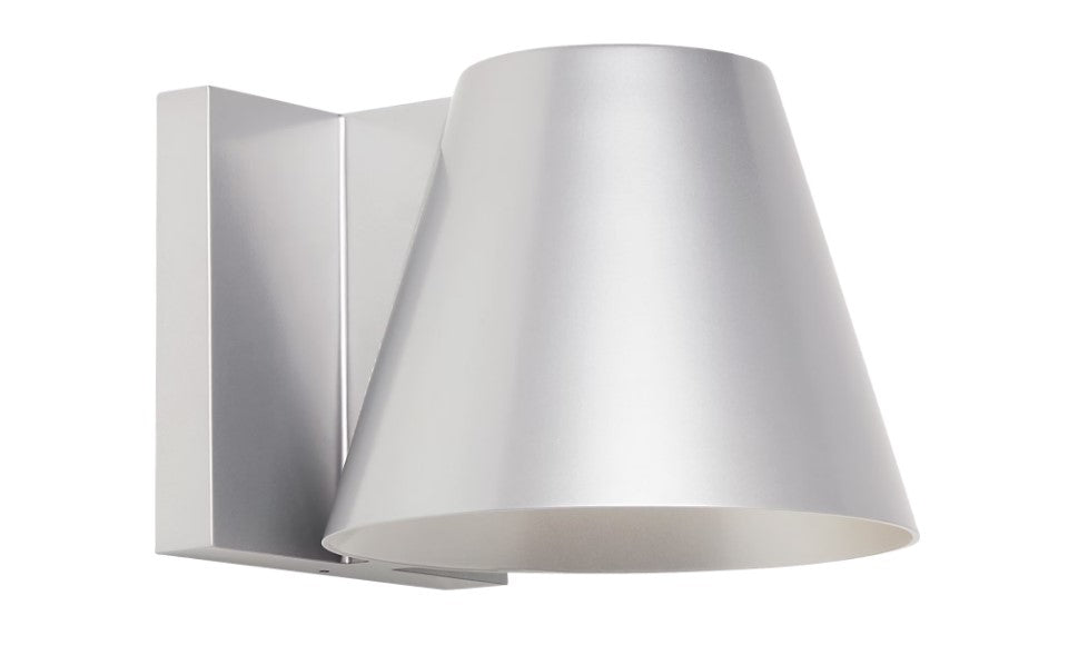 Visual Comfort Architectural 700WSBOW6I-LED830-277 Modern 6" Sean Lavin Bowman LED Outdoor Wall Light - 80 CRI - 277V - CCT: 3000K - Finish: Silver