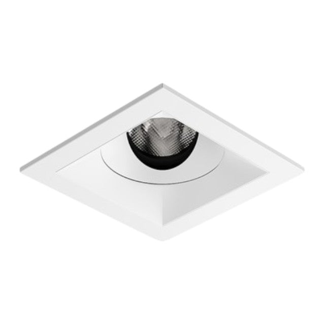 Visual Comfort Architectural ENCL2SFA-927W-W Entra CL 2" Square Adjustable Downlight – 2700K – 90+ CRI – White Reflector – White Flange