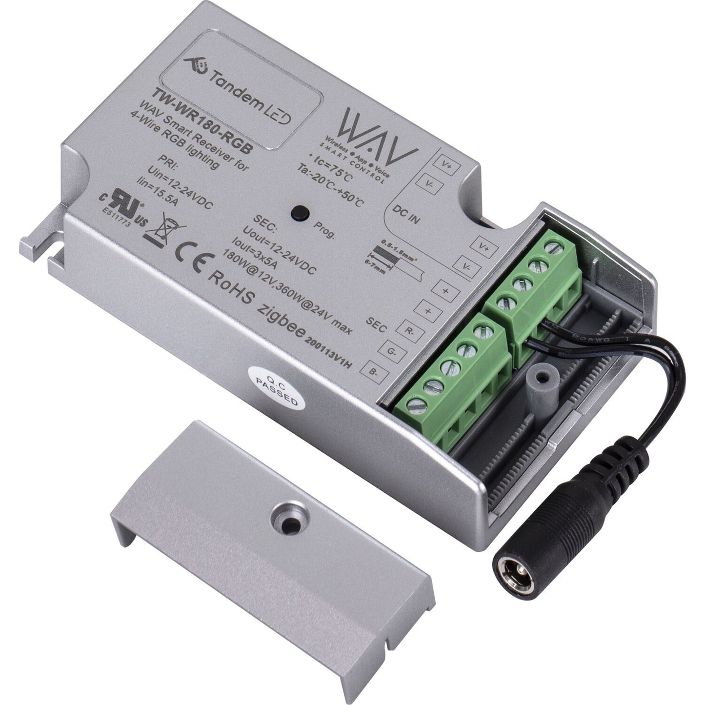 Task Lighting T-WAV-WR180-RGB 180-Watt WAV Smart Control 4-Wire Multi-Color RGB Lighting Smart Receiver, Zigbee Technology