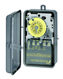 Intermatic T174R 24-Hour Mechanical Time Switch with Skip-a-Day, 208-277 VAC, 60Hz, DPST, Outdoor Metal Enclosure, 1 Hour Interval