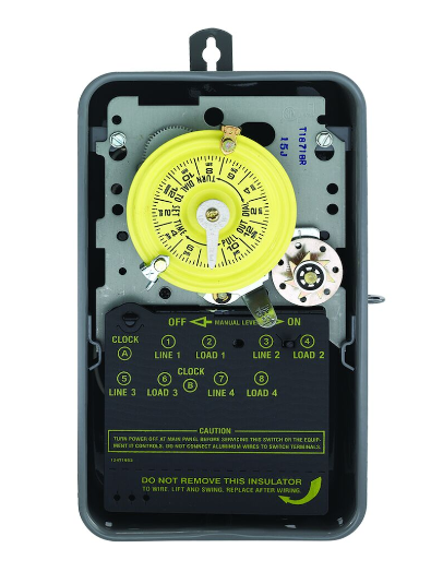 Intermatic T1871BR 24-Hour Mechanical Time Switch with Skip-a-Day, 120 VAC, 60Hz, 2 NO/2 NC, Outdoor Metal Enclosure, 1 Hour Interval