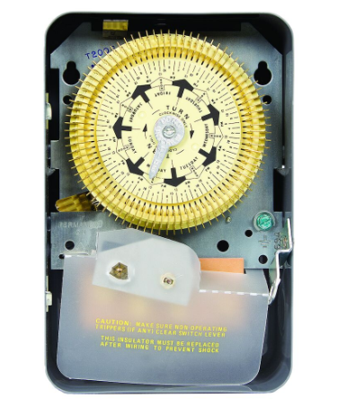 Intermatic T2006 7-Day Mechanical Time Switch, 208-277 VAC, 60Hz, SPDT, Indoor Metal Enclosure, 2 Hour Interval