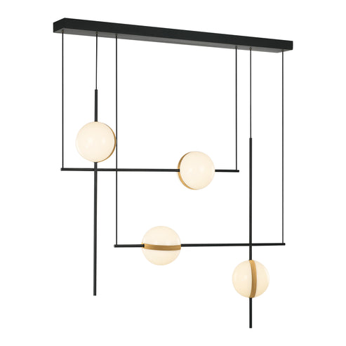 Alora Lighting LP302004MBBG-UNV Tagliato 40-in Linear Pendant Ceiling Light - CCT: 3000K - Finish: Matte Black/Brushed Gold