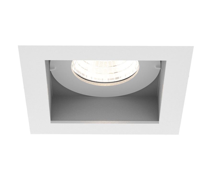 Eurofase TGO1ST01RF1530WCL 15W Square Tango LED Recessed Fixed Downlight With Trim - 3000K - 120V/2777 - (W) Wide 38° - (CL) Clear - Black