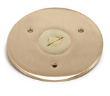 Lew Electric TCP-1-3/4″ Seamless Flanged 2-3/4 Combo Plug Cover for 32 Series Floor Box, Brass