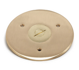 Lew Electric TCP-1 Seamless Flanged Combo Plug Cover for 32 Series Floor Box, Brass