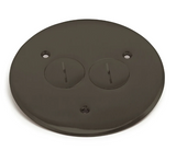 Lew Electric TCP-2-DB Seamless Flanged 2 Screw Plug Cover for 32 Series Floor Box, Dark Bronze