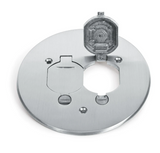 Lew Electric TCP-2-LR-A Seamless Flanged Dual Flip Lid Cover for 32 Series Floor Box, Aluminum