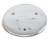 Lew Electric TCP-2-PC-A Seamless Flanged 4 Screw Plug Cover for 32 Series Floor Box, Aluminum