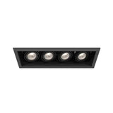 Eurofase Lighting TE114AGU10-01 4-in MR16 Recessed Light with Trim, 4-Light, GU10, Wattage 200W, Voltage 120V, Black/Black