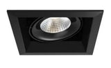 Eurofase Lighting TE131LED-35-2-01 7-in 26W LED Recessed Downlight, Flood, Dim, 120V, 2500 lm, 3500K, Black Finish