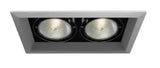 Eurofase Lighting TE132-0N 150W Recessed Light w/ Trim, 2-Light, PAR30, 120V, Platinum/Black Finish