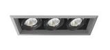 Eurofase Lighting TE133LED-35-4-0N 78W Recessed Light w/ Trim, 3-Light, 40°, 120V, 3500K, Platinum/Black