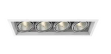 Eurofase Lighting TE134A-22 300W Recessed Light w/ Trim, Linear, 4-Light, PAR30, 120V, White/White