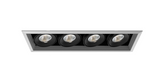 Eurofase Lighting TE134ALED-30-4-0N 104W Recessed Light w/ Trim, Linear, 4-Light, 40°, 120V, 3000K, Platinum/Black