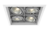 Eurofase Lighting TE134B-22 Recessed Light w/ Trim, Square, 4-Light, PAR30, Voltage 120V, Wattage 300W, White/White Finish