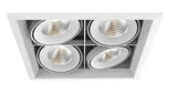 Eurofase Lighting TE134BLED-40-2-22 14-in 104W Multiple Recess Downlight, Flood, 120V, 1000 lm, 4000K, White Finish