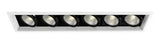 Eurofase Lighting TE136A-02 450W Recessed Light w/ Trim, Linear, 6-Light, PAR30, 120V, White/Black Finish