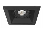 Eurofase Lighting TE161LED-30-2-01 6.5-in 15W Recessed Downlight, Flood, Dim, 120V, 1290 lm, 3000K, Black Finish