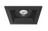 Eurofase Lighting TE161LED-30-4-01 6.5-in 15W Recessed Downlight, Wide, Dim, 120V, 1290 lm, 3000K, Black Finish