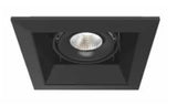 Eurofase Lighting TE161LED-35-2-01 6.5-in 15W Recessed Downlight, Flood, Dim, 120V, 1290 lm, 3500K, Black Finish