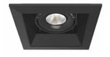 Eurofase Lighting TE161LED-35-4-01 6.5-in 15W Recessed Downlight, Wide, Dim, 120V, 1290 lm, 3500K, Black Finish