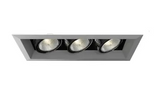 Eurofase Lighting TE163-0N 150W Recessed Light w/ Trim, 3-Light, PAR20, 120V, Platinum/Black